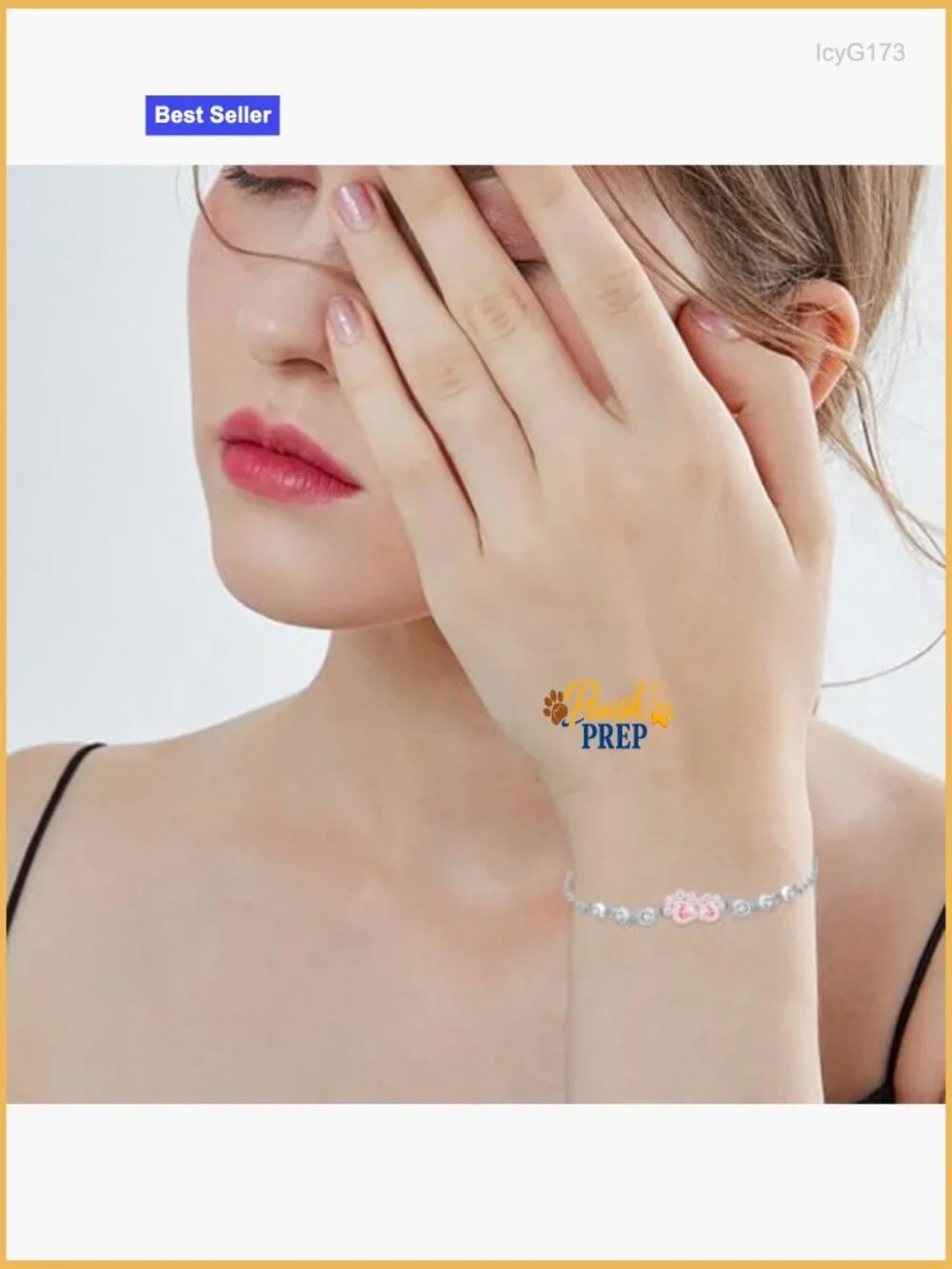 925 Sterling Silver Adjustable Animal Bracelet with Paw Print Design